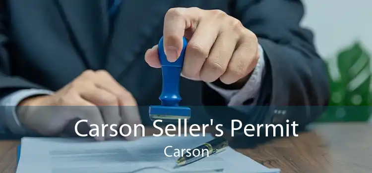 Carson Seller's Permit Carson